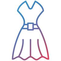 ícone de gradiente de linha de vestido feminino de casamento vetor