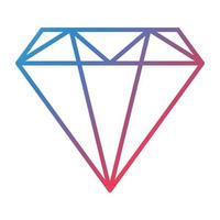 ícone de gradiente de linha de diamante vetor