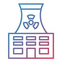 ícone de gradiente de linha nuclear vetor