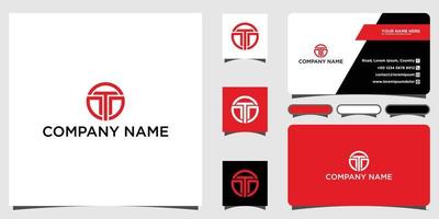 letras iniciais abstratas o e logotipo t, utilizáveis para logotipos de marca e cartão de visita vetor