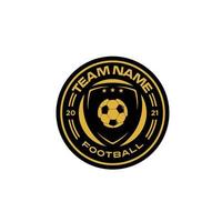 logotipo de futebol ou emblema de clube de futebol logotipo de futebol com design de vetor de fundo de escudo