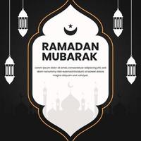 ilustração de banner do ramadã em design plano vetor