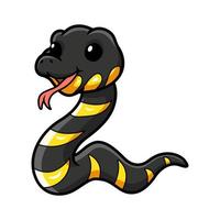 bonito desenho de cobra de mangue feliz vetor