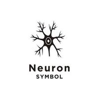 vetor de design de logotipo de célula nervosa de neurônio abstrato
