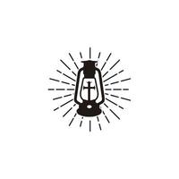 igreja cristã usando inspiração de design de logotipo de lanterna brilhante vetor
