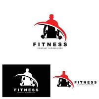 logotipo da academia, vetor de logotipo de fitness, design adequado para fitness, equipamentos esportivos, saúde corporal, marcas de produtos de suplementos corporais