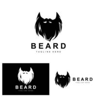 logotipo da barba, barbearia vetorial, design para aparência masculina, barbeiro, cabelo, moda vetor