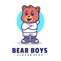 logotipo dos desenhos animados do urso vetor