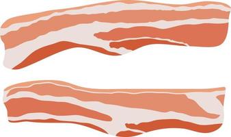 duas fatias de bacon vetor