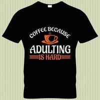 design de camiseta de vetor de café.