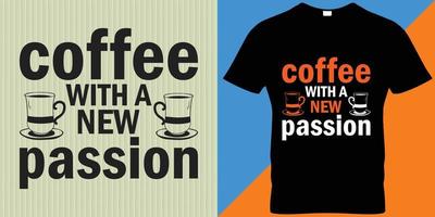 design de camiseta de vetor de café.