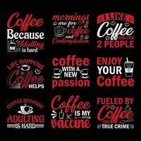 design de camiseta de vetor de café.