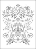 borboletas mágicas páginas para colorir para adultos vetor