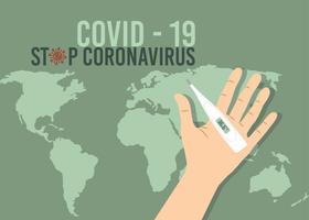 parar a pandemia covid-19. prevenir banner de infecção de vírus. vetor