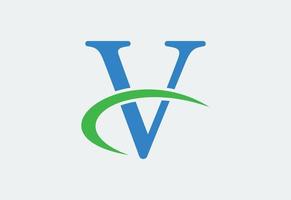 modelo de design de logotipo letra v, ilustração vetorial vetor