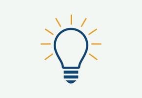 design de logotipo de lâmpada, conceito de design vetorial vetor