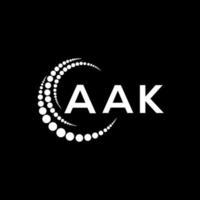 design criativo do logotipo da carta aak. design exclusivo de aak. vetor