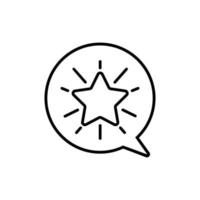 vetor de ícone de classificação. sinal de ilustração de grau. símbolo de revisão. logotipo do comentário.