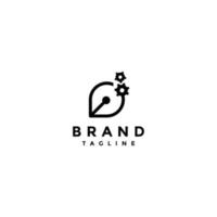 design de logotipo de caneta de engrenagem simples. ícone de ponta de caneta e ícone de engrenagem em um logotipo minimalista. vetor
