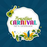 ilustração vetorial modelo carnaval brasileiro vetor