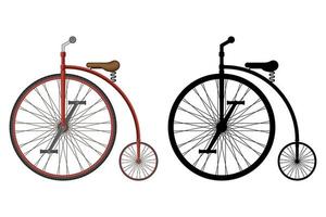 ilustração vetorial de bicicleta retro antiga vetor