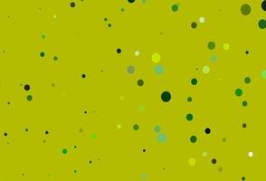 de fundo vector verde e amarelo claro com bolhas.