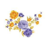 ilustração de aquarela de flor, fundo floral botânico, padrão de flor decorativa, flor pintada digital, padrão de flor para design têxtil, buquês de flores, modelo de convite de casamento floral. vetor