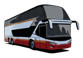 design de vetor de ilustração de transporte de ônibus moderno