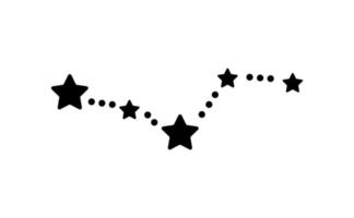 ilustração vetorial de constelação negra vetor
