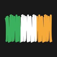 escova da bandeira da irlanda vetor