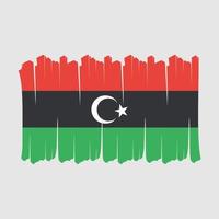 escova da bandeira da libia vetor