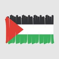 pincel de bandeira da palestina vetor