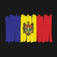 escova de bandeira da moldova vetor