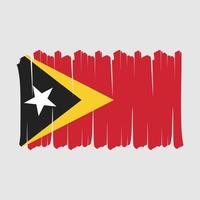 escova de bandeira de timor leste vetor