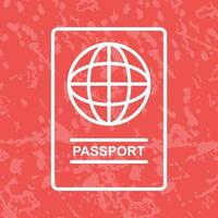 ícone de vetor de passaporte