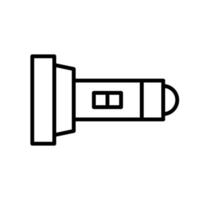 linha de ícone de lanterna de bolso isolada no fundo branco. ícone liso preto fino no estilo de contorno moderno. símbolo linear e curso editável. ilustração vetorial de traço perfeito simples e pixel vetor