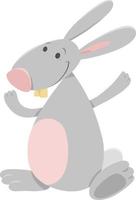 personagem animal coelho fofo de desenho animado vetor