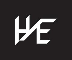 modelo de logotipo de vetor de sorriso hye. logotipo hye, carta de design moderno. modelo de logotipo de vetor de sorriso hye.