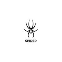 ilustração de design de logotipo de linha de aranha vetor