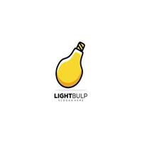 ilustração de logotipo colorido de design de lâmpada amarela vetor
