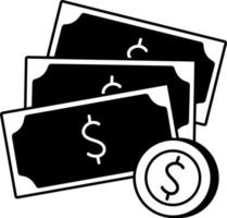 dinheiro dinheiro moeda negócios sucesso financeiro ilustração do banco comercial semi-sólido preto e branco vetor