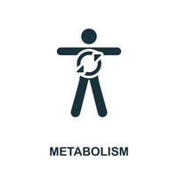 ícone do metabolismo. ilustração simples da coleção de estilo de vida saudável. ícone de metabolismo criativo para web design, modelos, infográficos e muito mais vetor