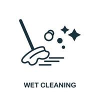 ícone de limpeza molhada. ilustração simples da coleção de lavanderia. ícone de limpeza úmida criativa para web design, modelos, infográficos e muito mais vetor