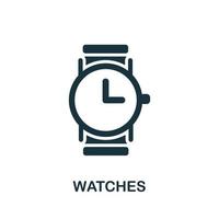 ícone de relógios. elemento simples da coleção de joias. ícone de relógios criativos para web design, modelos, infográficos e muito mais vetor