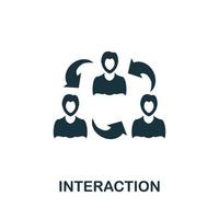 ícone de interação. elemento simples da coleção de gerenciamento. ícone de interação criativa para web design, modelos, infográficos e muito mais vetor