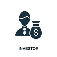 ícone do investidor. elemento simples da coleção de investimentos. ícone de investidor criativo para web design, modelos, infográficos e muito mais vetor