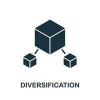 ícone de diversificação da coleção de investimentos. ícone de diversificação de linha simples para modelos, web design e infográficos vetor
