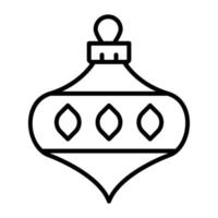 ícone de glifo de bola de decoração isolado no fundo branco vetor