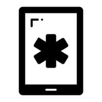 um novo ícone de aplicativo de saúde móvel de design, site médico vetorial no celular vetor