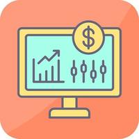 ícone de vetor do mercado de ações